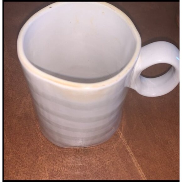 Handcrafted Ceramic Striped Mug With Large Handle - Picture 2 of 6
